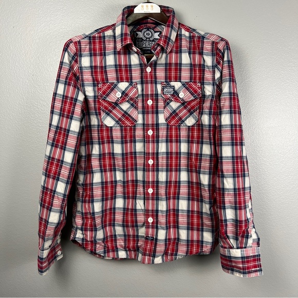 Superdry plaid Washbasket lined shirt - size XL - Picture 2 of 10